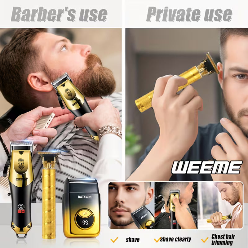 WEEME 4pcs Men'S Electric Hairdresser Set