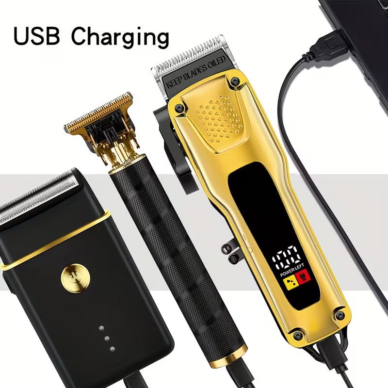 3pcs Professional Electric Hair Trimmer for Men