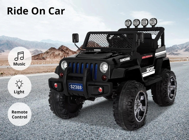 Kids Ride On Jeep Toys Car Black Color